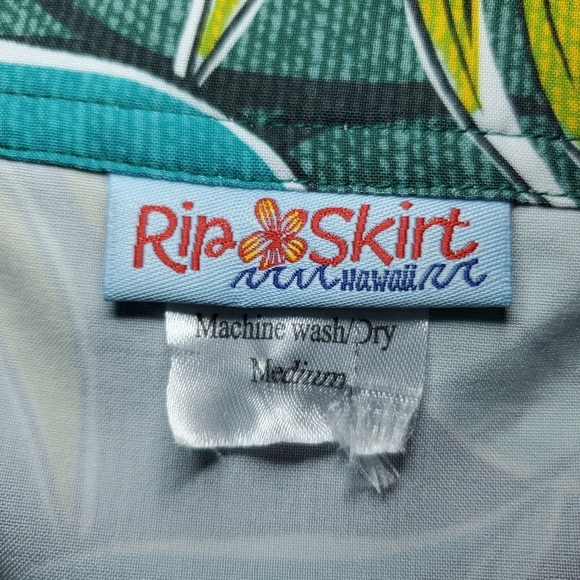 RIP SKIRT Bali Jungle Birds of Paradise Floral True Wrap Mini Skirt Size M - Picture 5 of 6